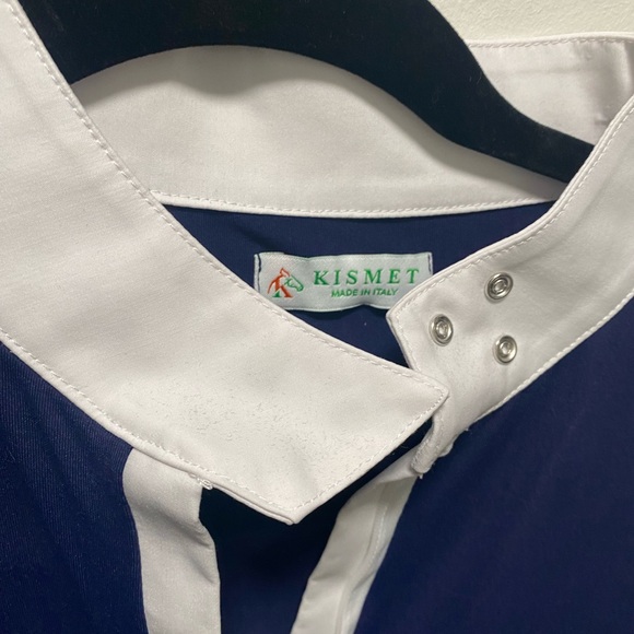 Kismet Navy Blue Long-Sleeve Equestrian show shirt. Never worn - Picture 4 of 7